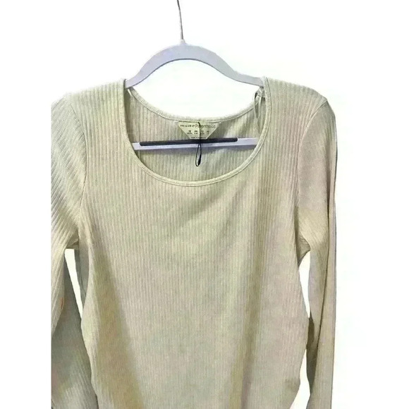 NWOT Primark Parenthood Ribbed Cream Long Sleeve Maxi dress, size 12 - Picture 3 of 7